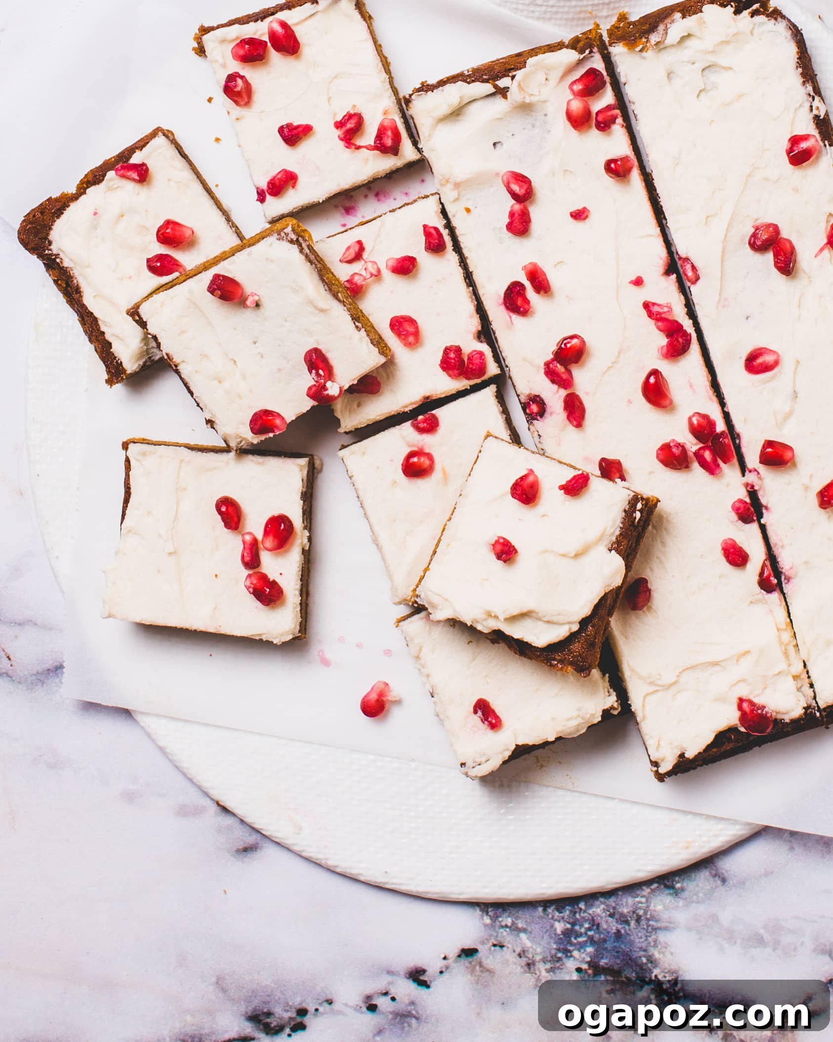 Molasses Ginger Blondies 2 Chewy Gingerbread Blondies with Cream Cheese Icing