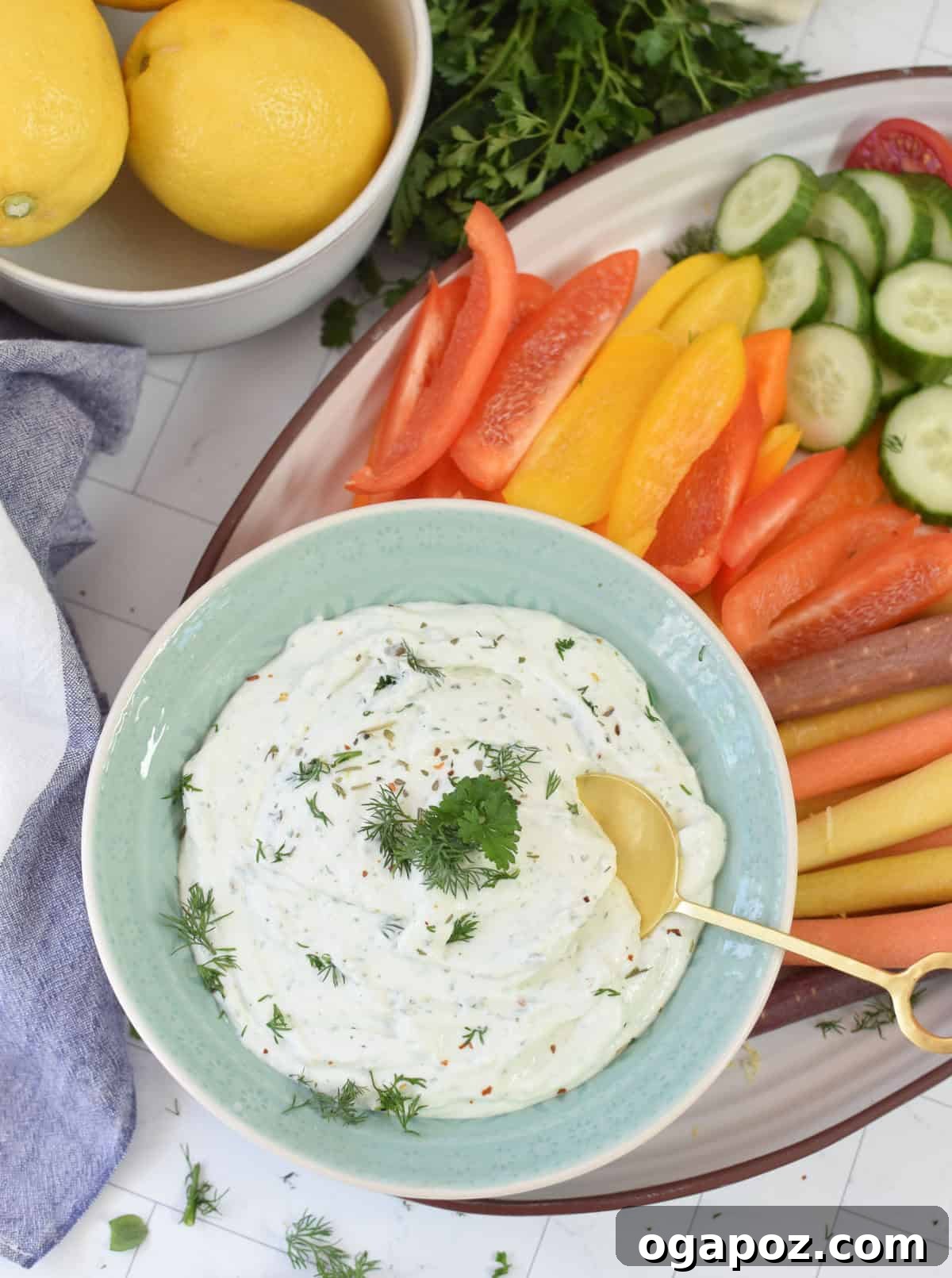 Whipped Cottage Cheese with veggies