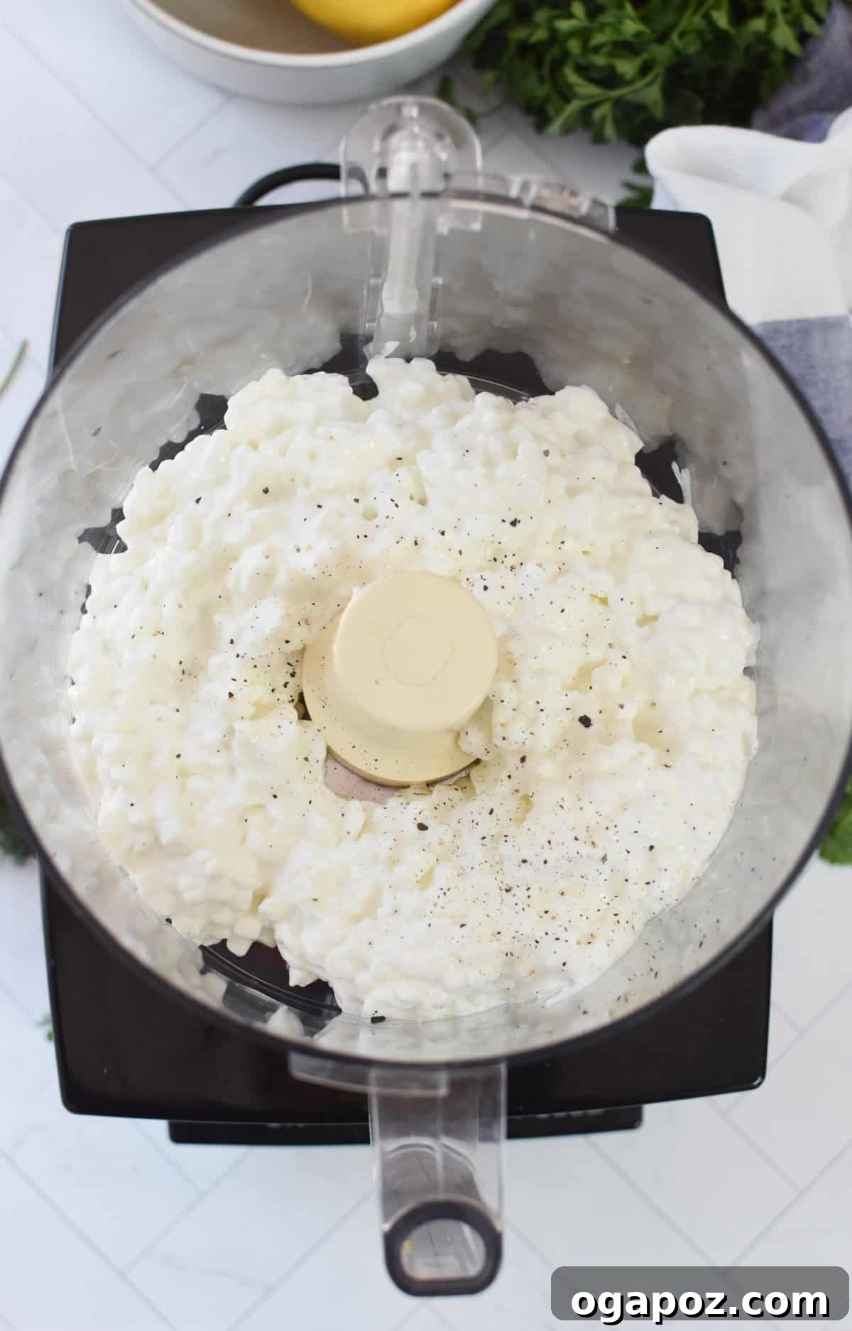 Whipped Cottage Cheese in a blender