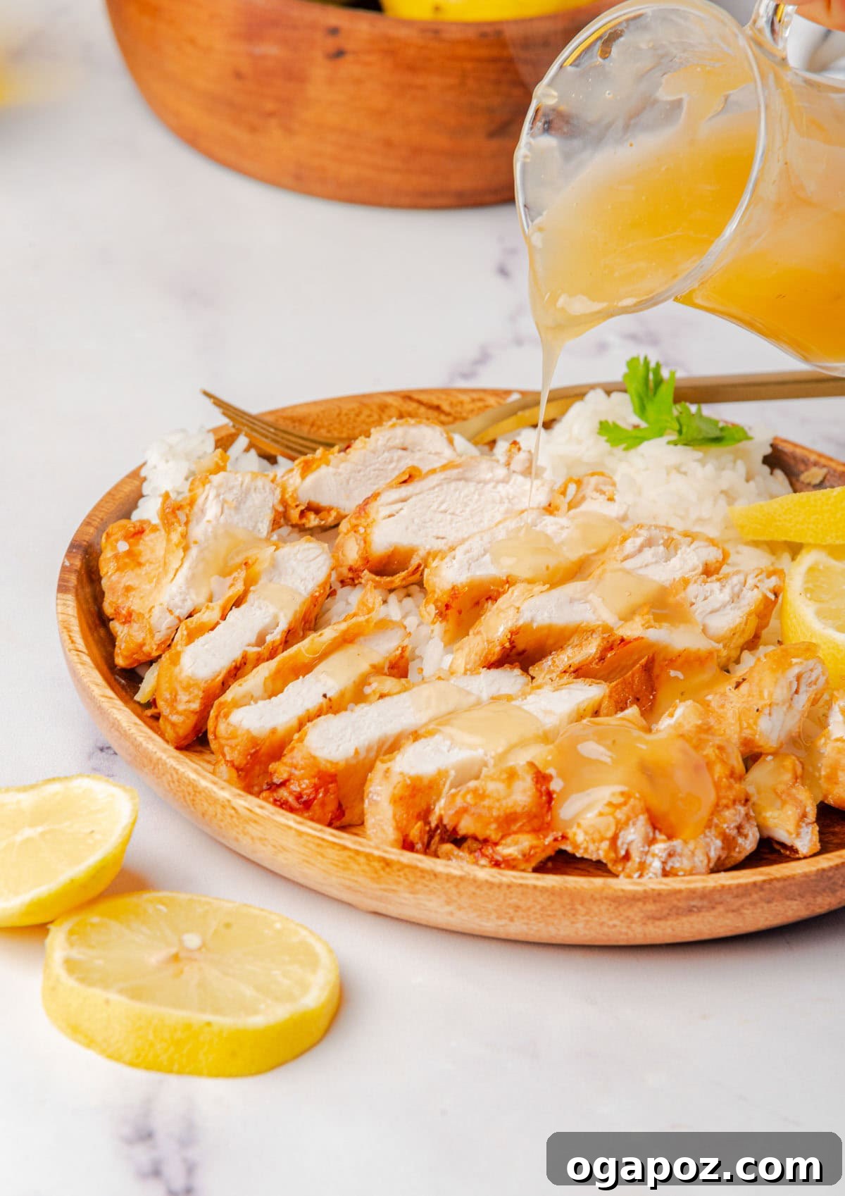 Ultimate Air Fryer Chicken Breast 12 Air Fryer Chicken Breast with a fork, ready to eat
