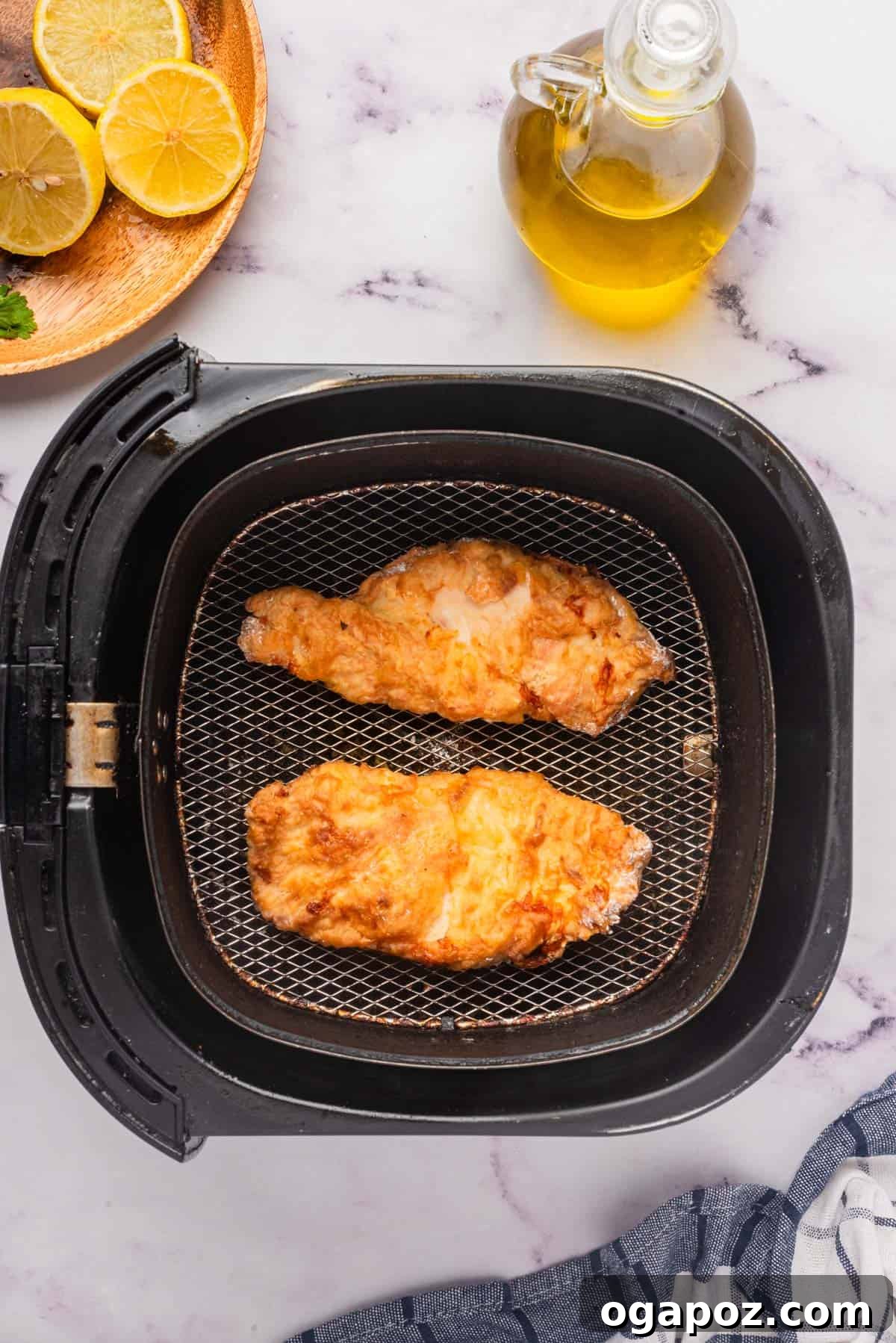 Ultimate Air Fryer Chicken Breast 9 Cooked Air Fryer Chicken Breast in an air fryer