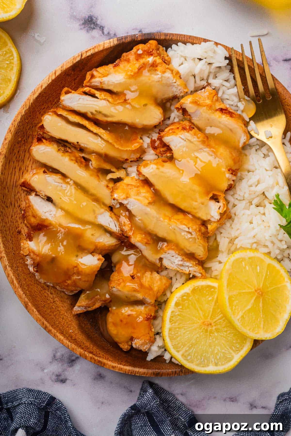 Ultimate Air Fryer Chicken Breast 10 Air Fryer Chicken Breast in a bowl with lemon sauce
