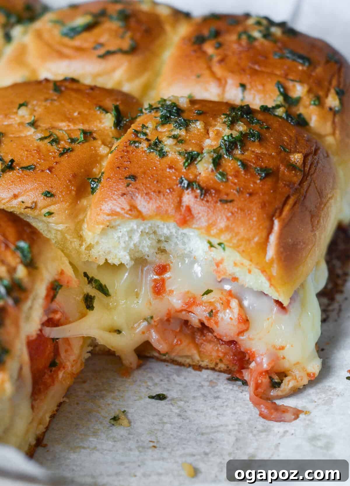 No-Fuss Cheesy Chicken Parm Sliders 3 Easy Chicken Parmesan Sliders with cheese
