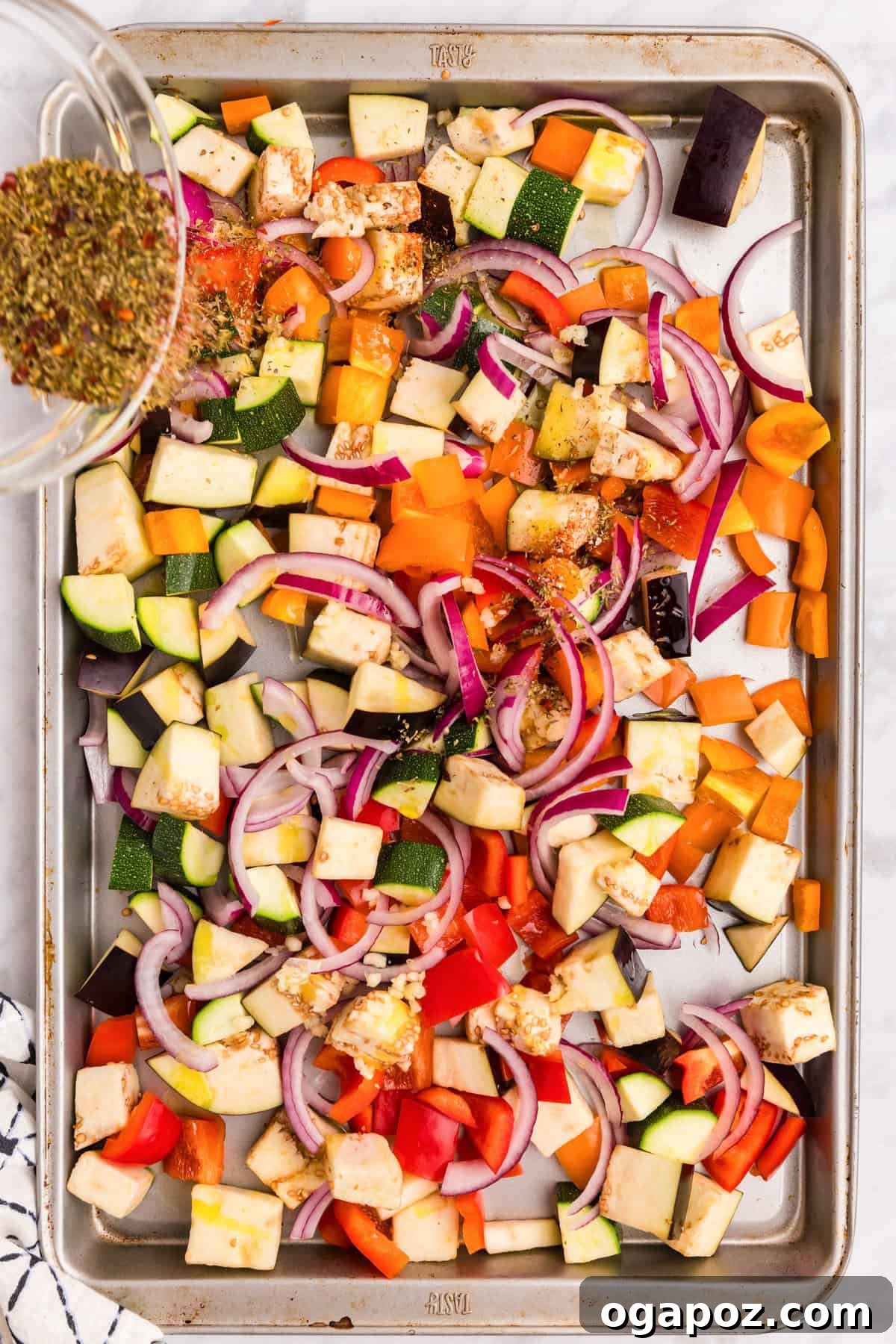 Golden Mediterranean Garden Pasta Bake 6 Mediterranean Roasted Vegetable Pasta Bake roasted vegetables with spices