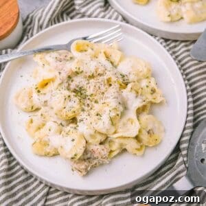 Creamy Chicken Tortellini Alfredo Perfection 5 All the fresh ingredients laid out for Olive Garden Chicken Tortellini Alfredo.