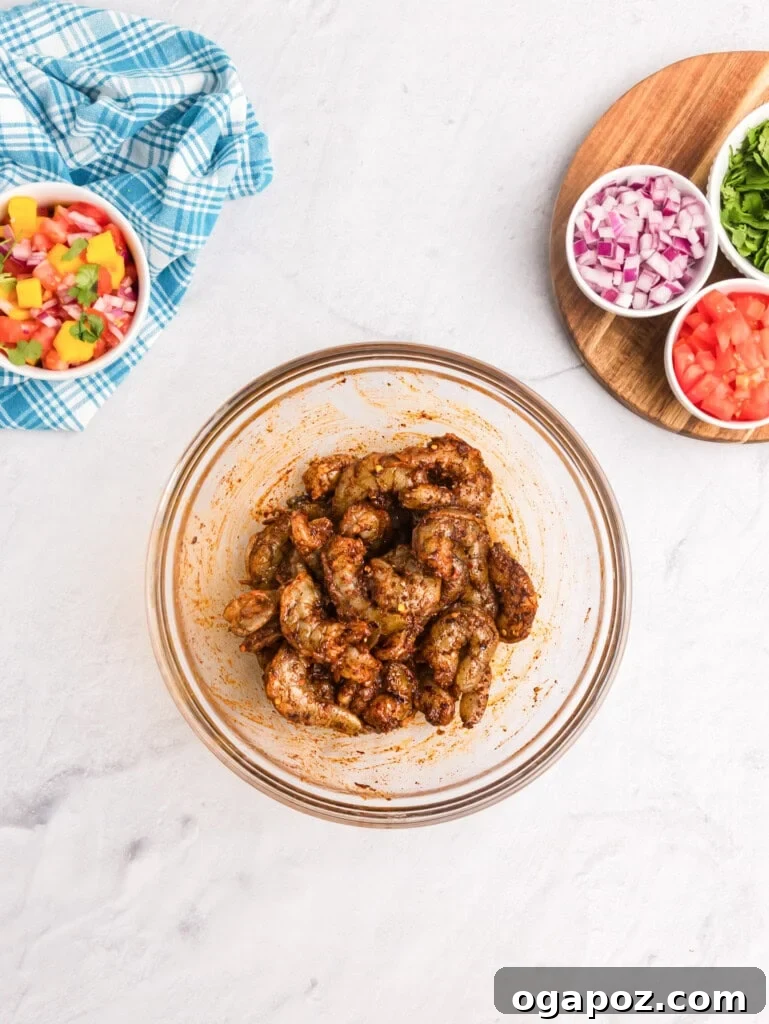 Sizzling Chili Prawns 9 Raw jumbo shrimp coated in a rich spice mixture.