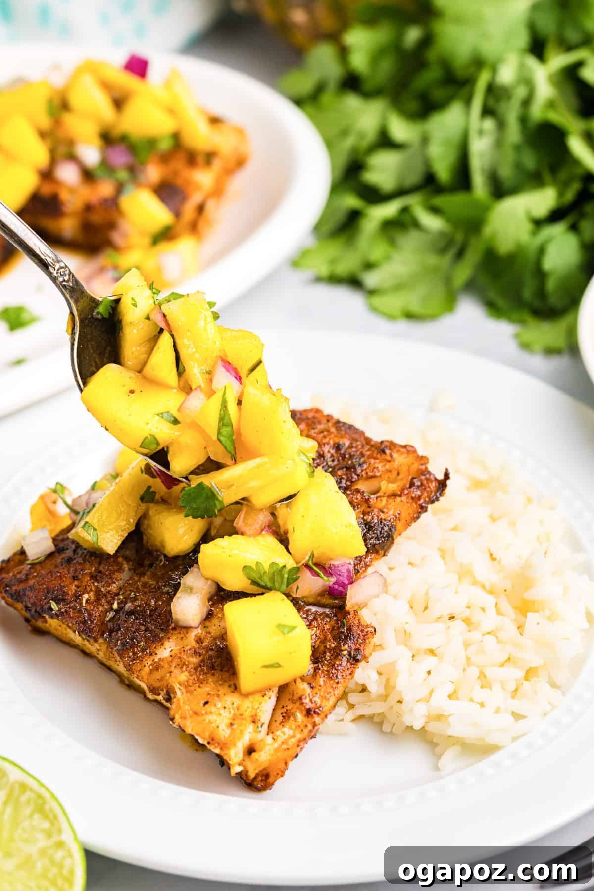 Quick Cajun Cod 2 Easy Blackened Cod recipe with pineapple salsa