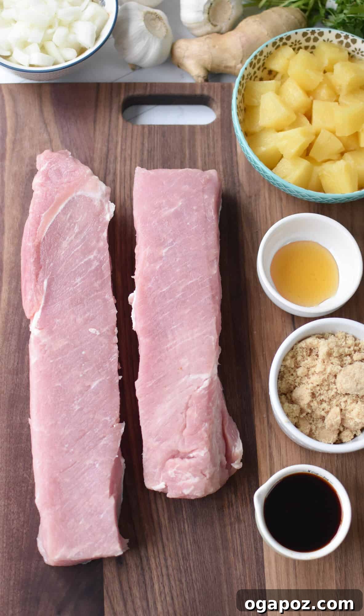 Slow Cooker Pineapple Pork Loin recipe ingredients