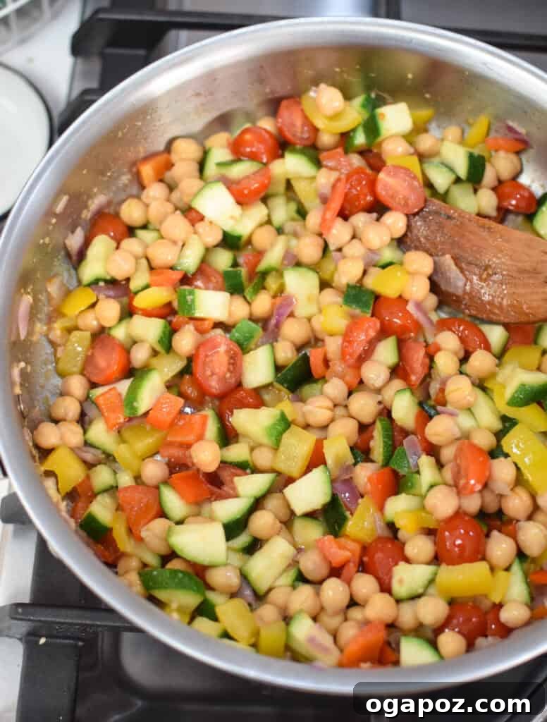 Vibrant Mediterranean Ground Beef Skillet 9 Mediterranean Ground Beef Skillet with vegetables in a skillet