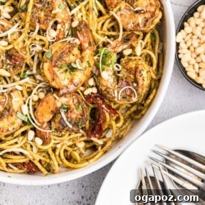 Vibrant Pesto Shrimp Pasta 12 Shrimp Pesto Pasta 1200 x 1200