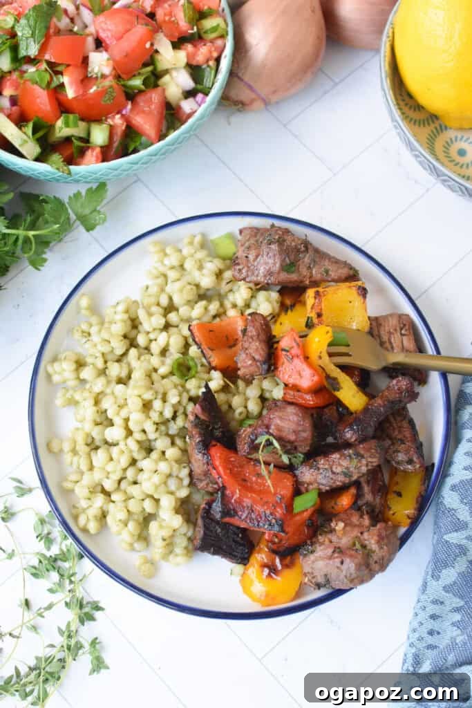 Sun-Drenched Steak Morsels 9 Mediterranean Steak Bites on plate