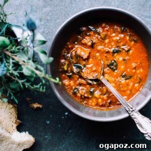 Hearty Instant Pot Beef and Barley Soup 6 Pressure Cooker/Instant Pot Beef and Barley Soup Recipe