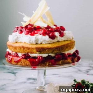 White Chocolate Cherry Cake