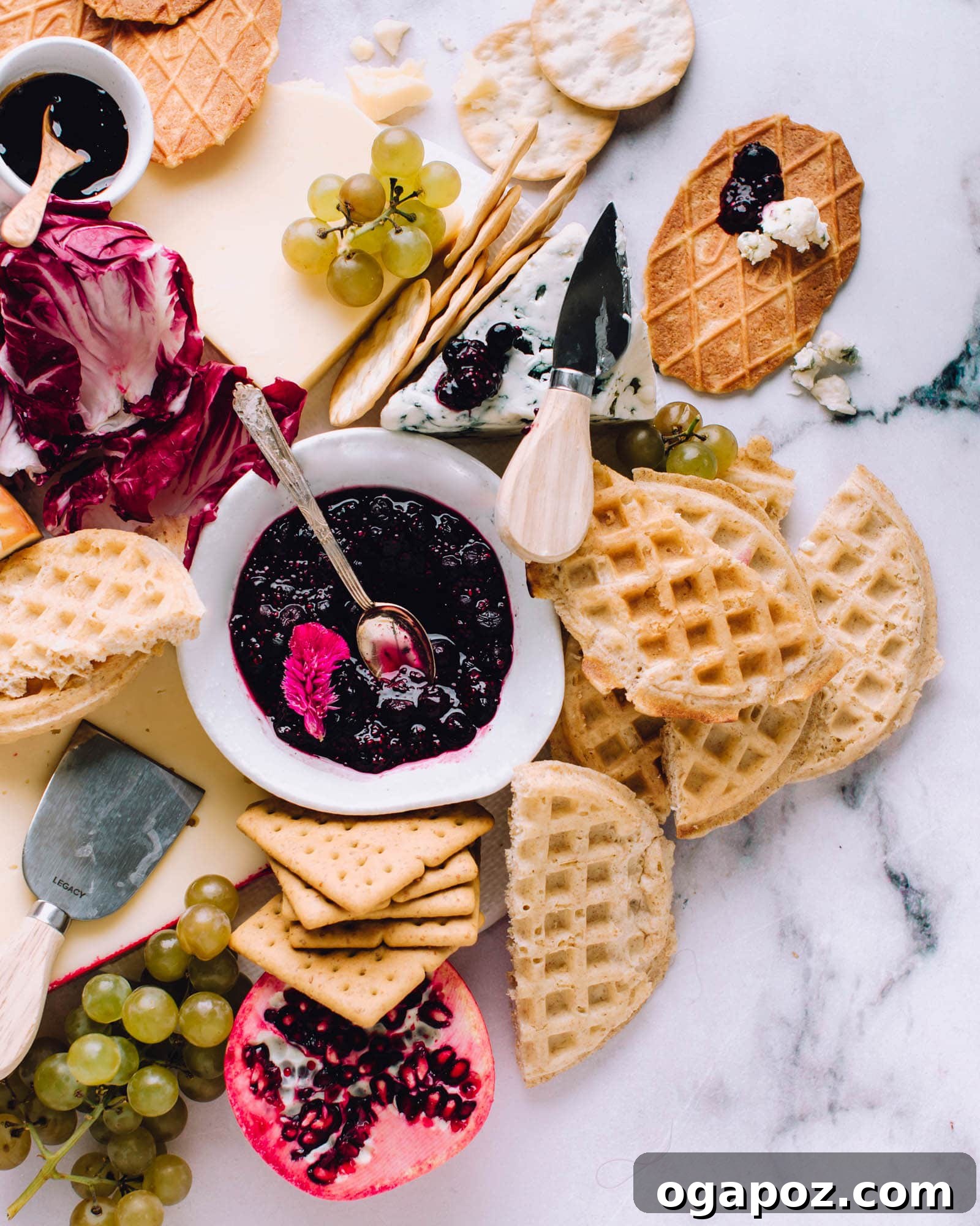 Transform Any Fruit into Vibrant Chia Seed Jam 4 Brunch Cheeseboard Presentation with Various Cheeses, Fruits, and Bread