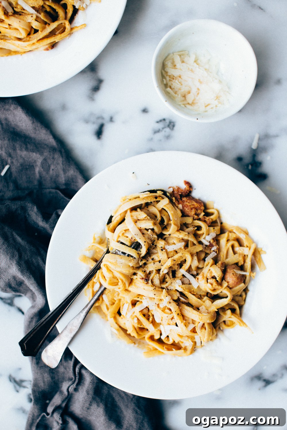 Butternut Squash Pasta Sauce - A Culinary Delight Creamy Butternut Squash Pasta Sauce on Fettuccine