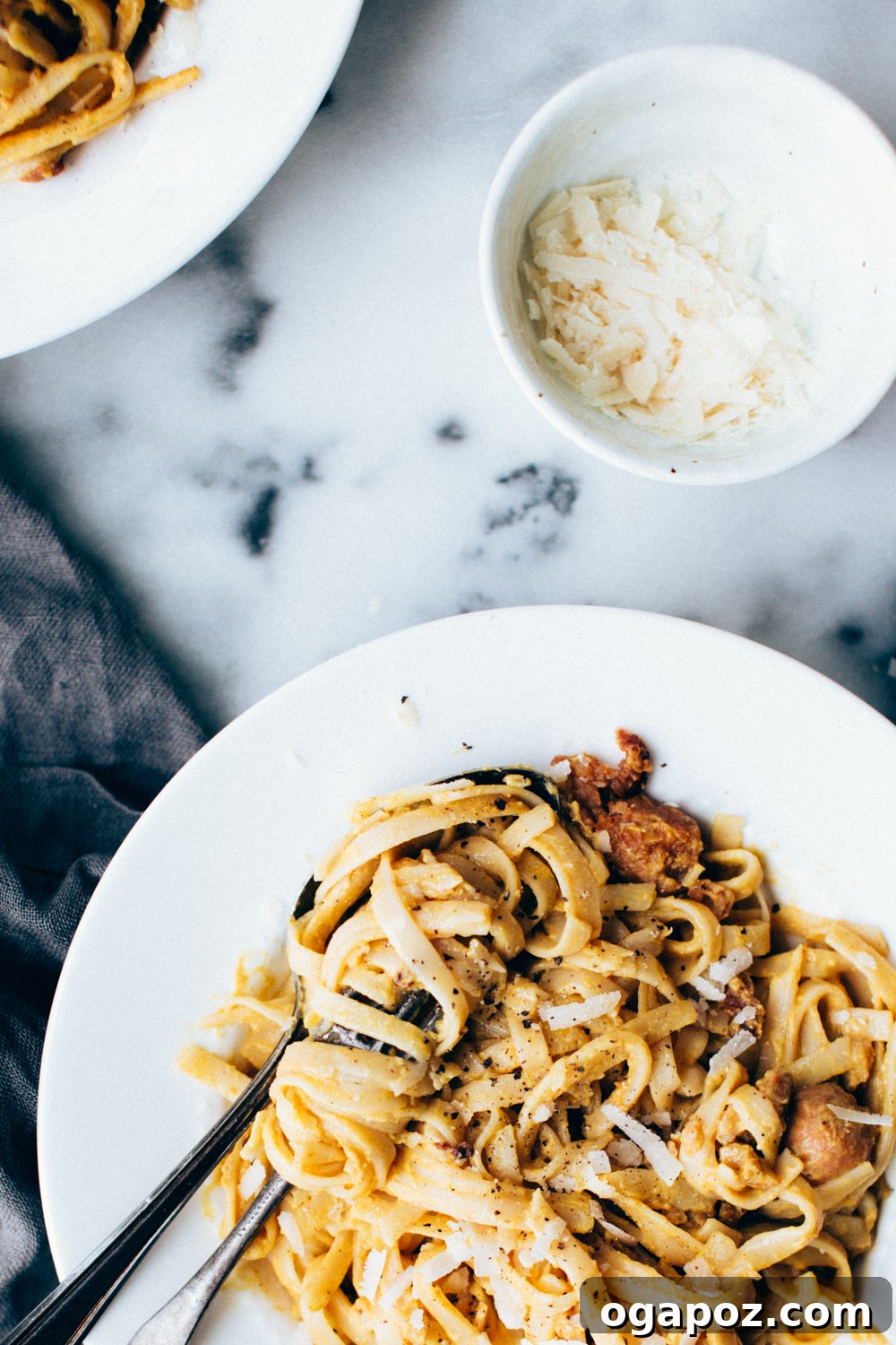 Versatile Butternut Squash Sauce with Optional Add-Ins Butternut Squash Pasta Sauce with Sausage and Parmigiano