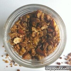Homemade Granola recipe finished product in a bowl