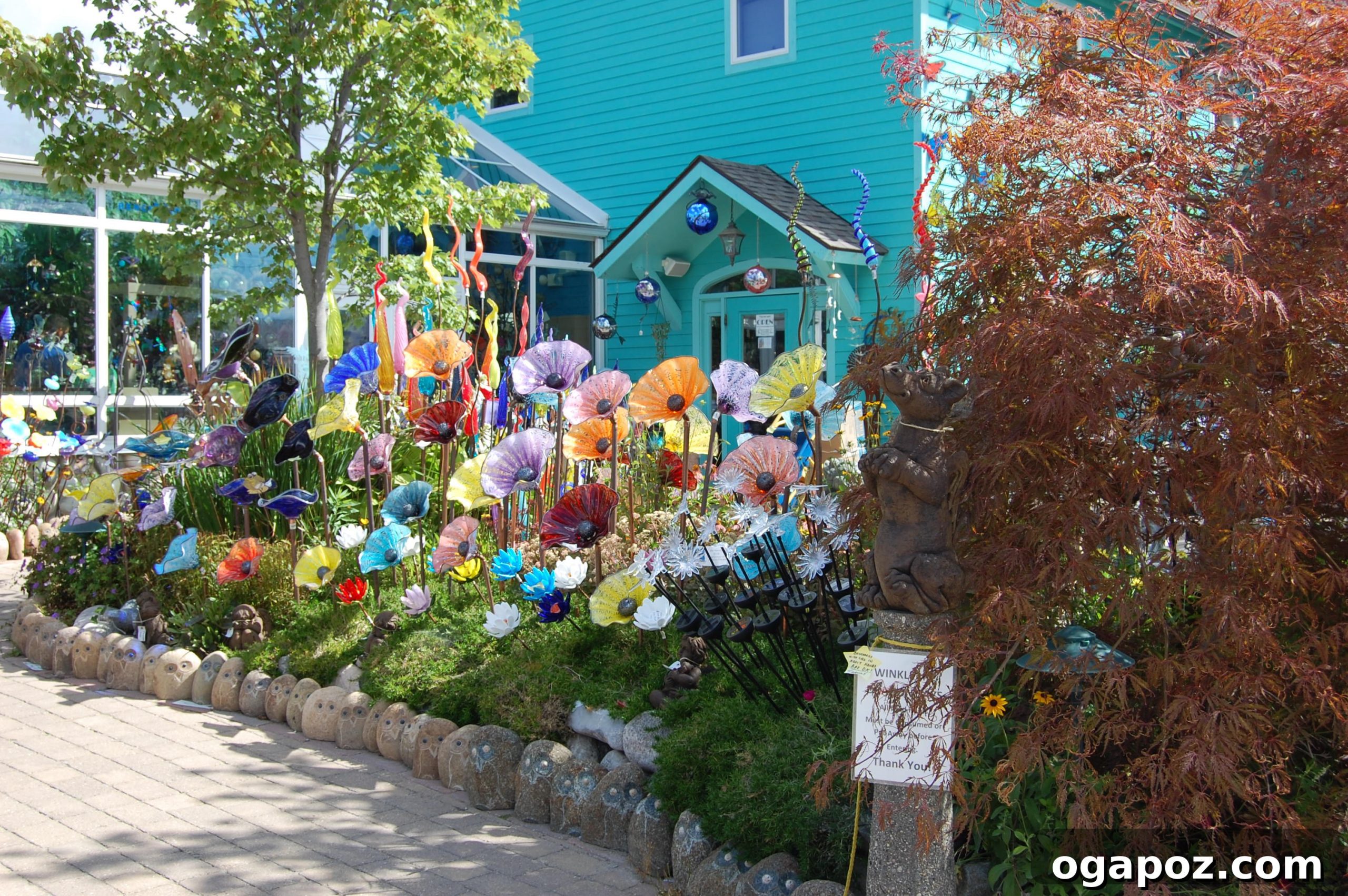 Suttons Bay Outdoor Store Exterior of a unique outdoor store in Suttons Bay, featuring rustic decor and garden items.