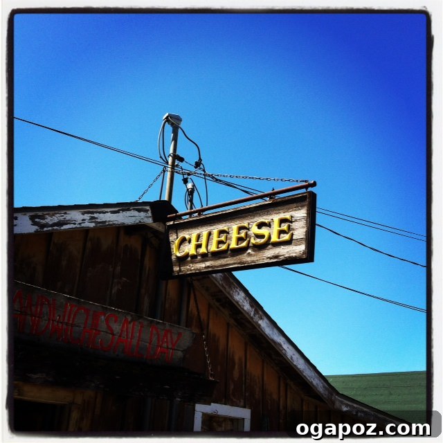 Village Cheese Shanty Facade Exterior of the charming Village Cheese Shanty in Fishtown, Leland, Michigan, indicating a popular spot.
