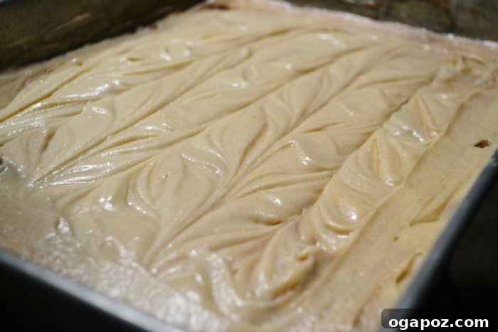 Cinnamon Swirl Coffee Cake ready to bake with a generous streusel topping
