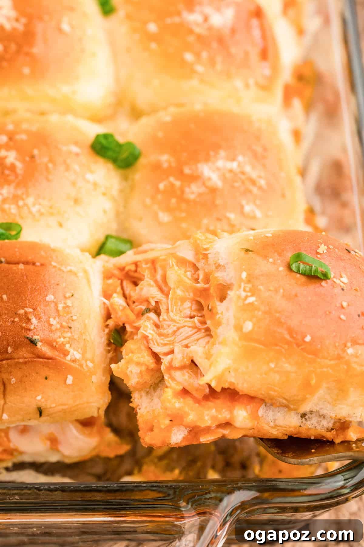 Ultimate Buffalo Chicken Sliders 3 Easy Buffalo Chicken Sliders ready to be served