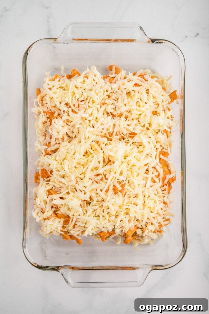 Ultimate Buffalo Chicken Sliders 7 Easy Buffalo Chicken Sliders: cheese layered over chicken