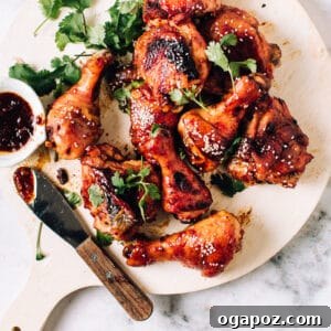 Baked BBQ Chicken recipe with sticky honey glaze