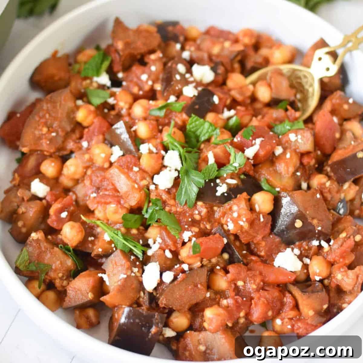A serving dish of Lebanese Moussaka (Maghmour)