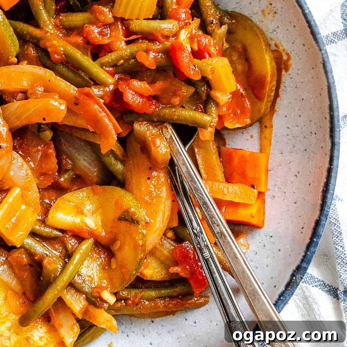 Colorful Lebanese Vegetables on a white plate