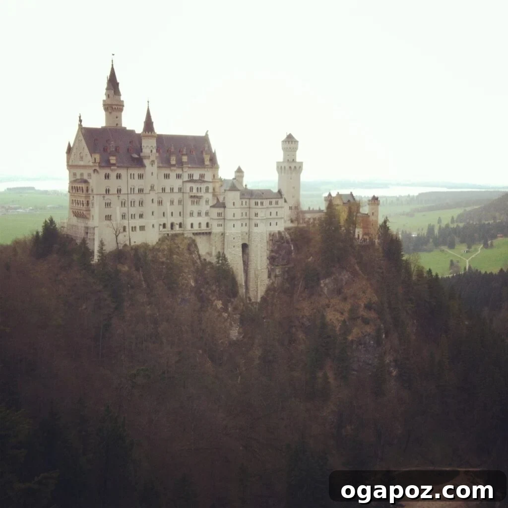 Munich: A Bavarian Jewel 2 Breathtaking view of Neuschwanstein Castle, a fairytale masterpiece nestled in the Bavarian Alps near Fussen, Germany