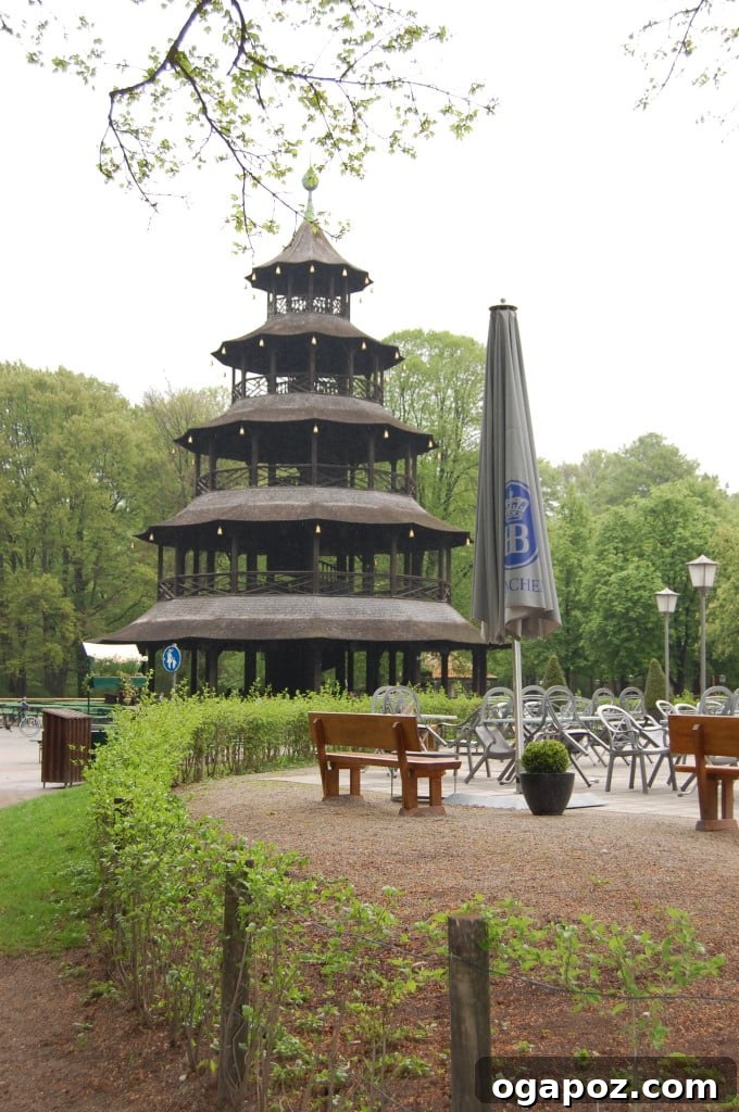 Munich: A Bavarian Jewel 18 The iconic Chinese Tower structure within the Englischer Garten, home to a popular beer garden