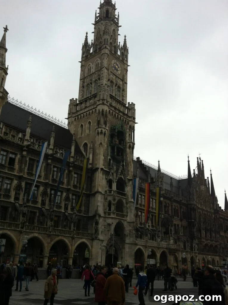 Munich: A Bavarian Jewel 4 Iconic facade of the New Town Hall in Munich, Germany, a neo-Gothic architectural marvel