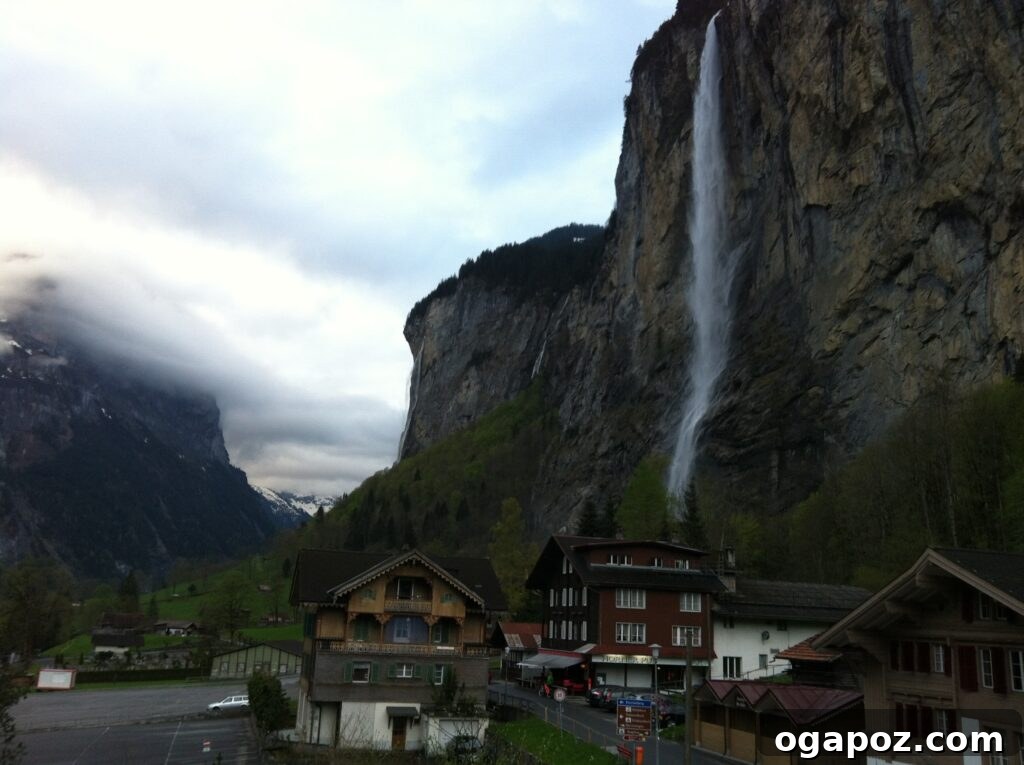 Interlaken Swiss Adventure Hub 3 Lauterbrunnen Valley, Interlaken, Switzerland with towering cliffs and lush greenery