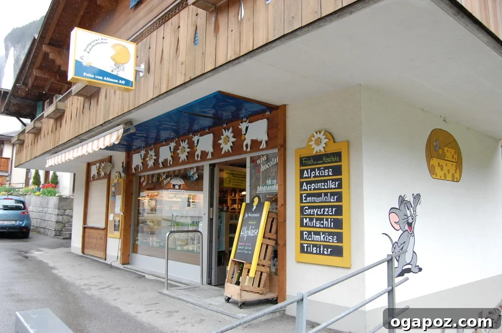 Interlaken Swiss Adventure Hub 7 Traditional cheese shop in Lauterbrunnen, Switzerland