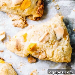 Mango and White Chocolate Chip Buttermilk Scones