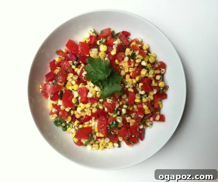 Roasted Grilled Corn Salsa