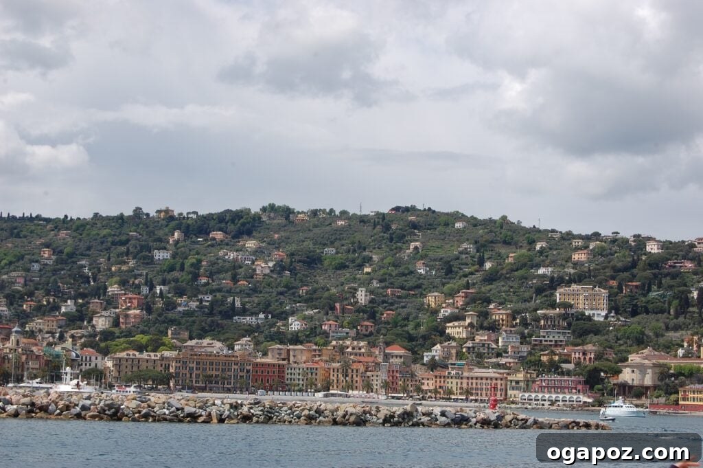 Italy's Coastal Charms: Cinque Terre and Santa Margherita 3 Idyllic coastal town of Santa Margherita Ligure with boats in the harbor and colorful buildings
