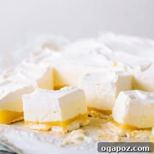 Lemon Mousse Bars ready to be served