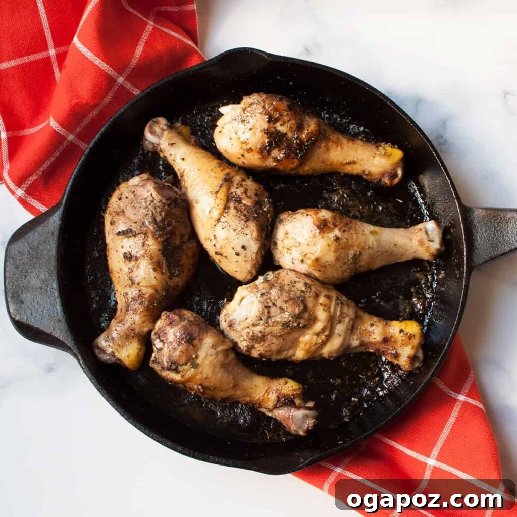 41 Delicious Chicken Drumstick Recipes: Simple and Super Juicy 33 Cast Iron Skillet Chicken Drumsticks