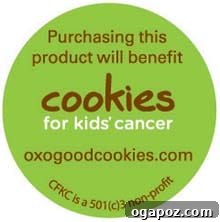 Maple-Cinnamon Cloud Pumpkin Cupcakes 4 Cookies for Kids' Cancer support sticker on an OXO product