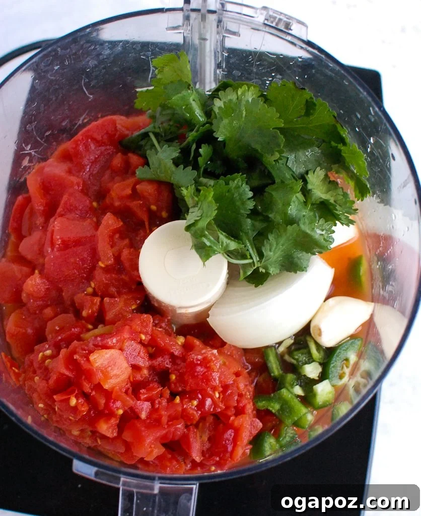 Handcrafted Salsa 4 Assortment of fresh and canned ingredients for homemade salsa, including tomatoes, jalapeños, and cilantro
