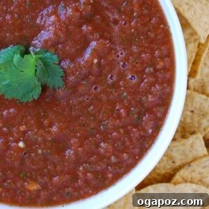 Homemade Salsa in a small bowl