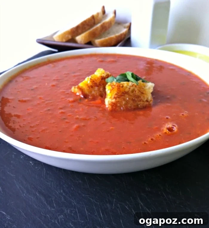 Warm Up with Tomato White Bean Soup and Enter to Win a 50 Dollar Visa Gift Card 3 Tomato White Bean Soup recipe ready to be served