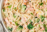 Velvety Salmon Alfredo Pasta