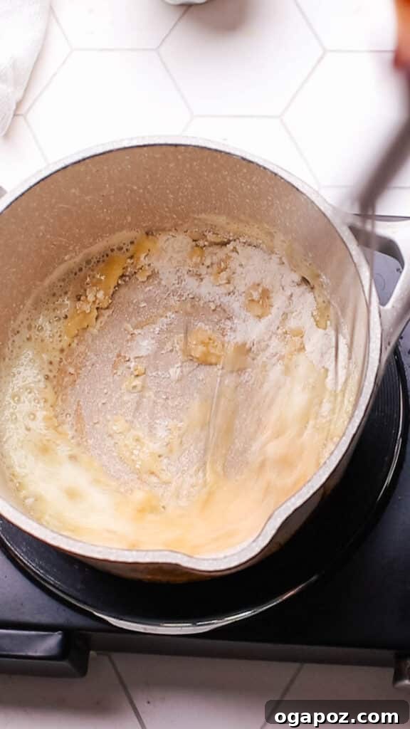Classic Homemade Pork Gravy 6 The color of the roux when ready to add the broth to make gravy.