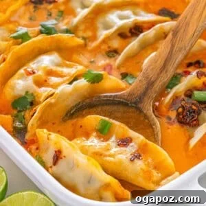 Easy Viral Baked Dumplings, a close-up of the dish in a bowl.