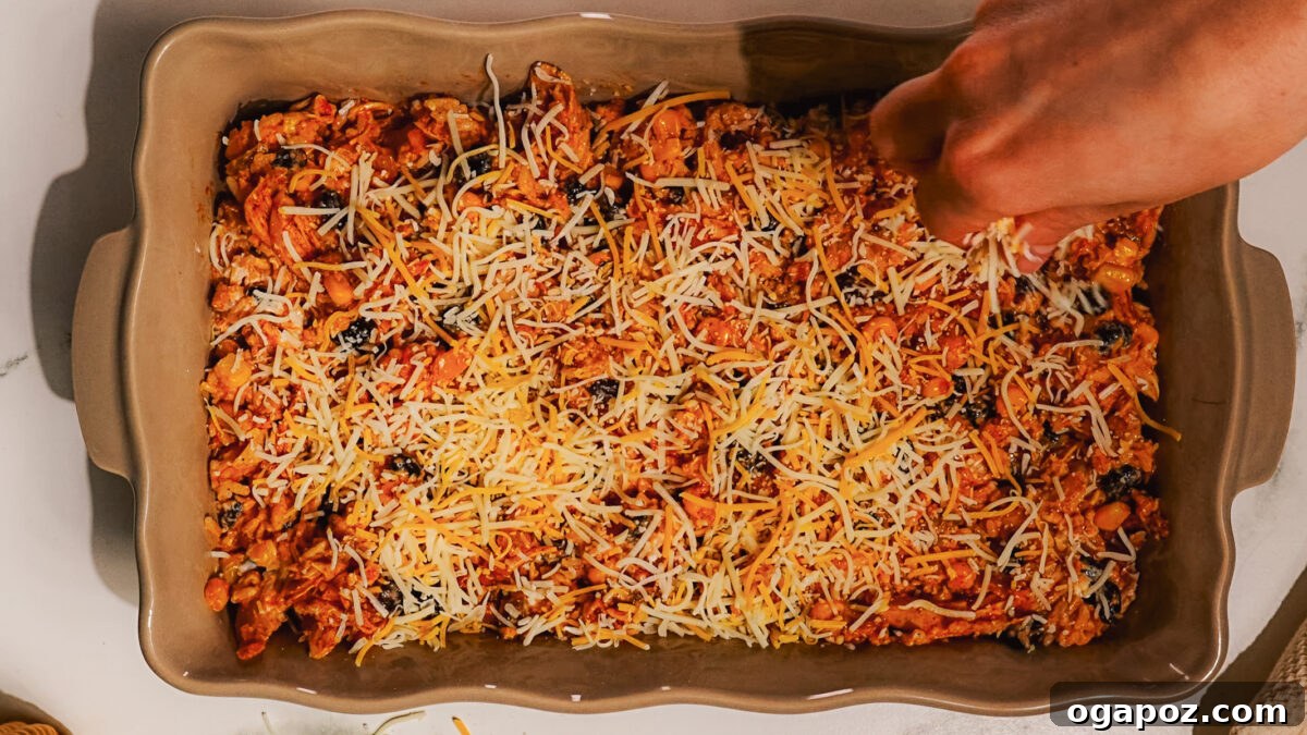 Fiesta Chicken Bake 7 Step 4: Combine all filling ingredients in a large bowl.