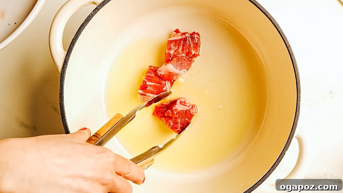 Melt-in-Your-Mouth Pork Stew Recipe for Cozy Dinners 4 Pork stew recipe steps.