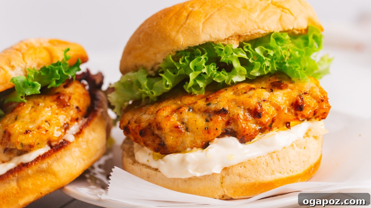 26 Memorable Memorial Day Cookout Recipes: Burgers, Ribs, Salads & Desserts 2 Juicy chicken burgers for memorial day cookout recipe ideas article.