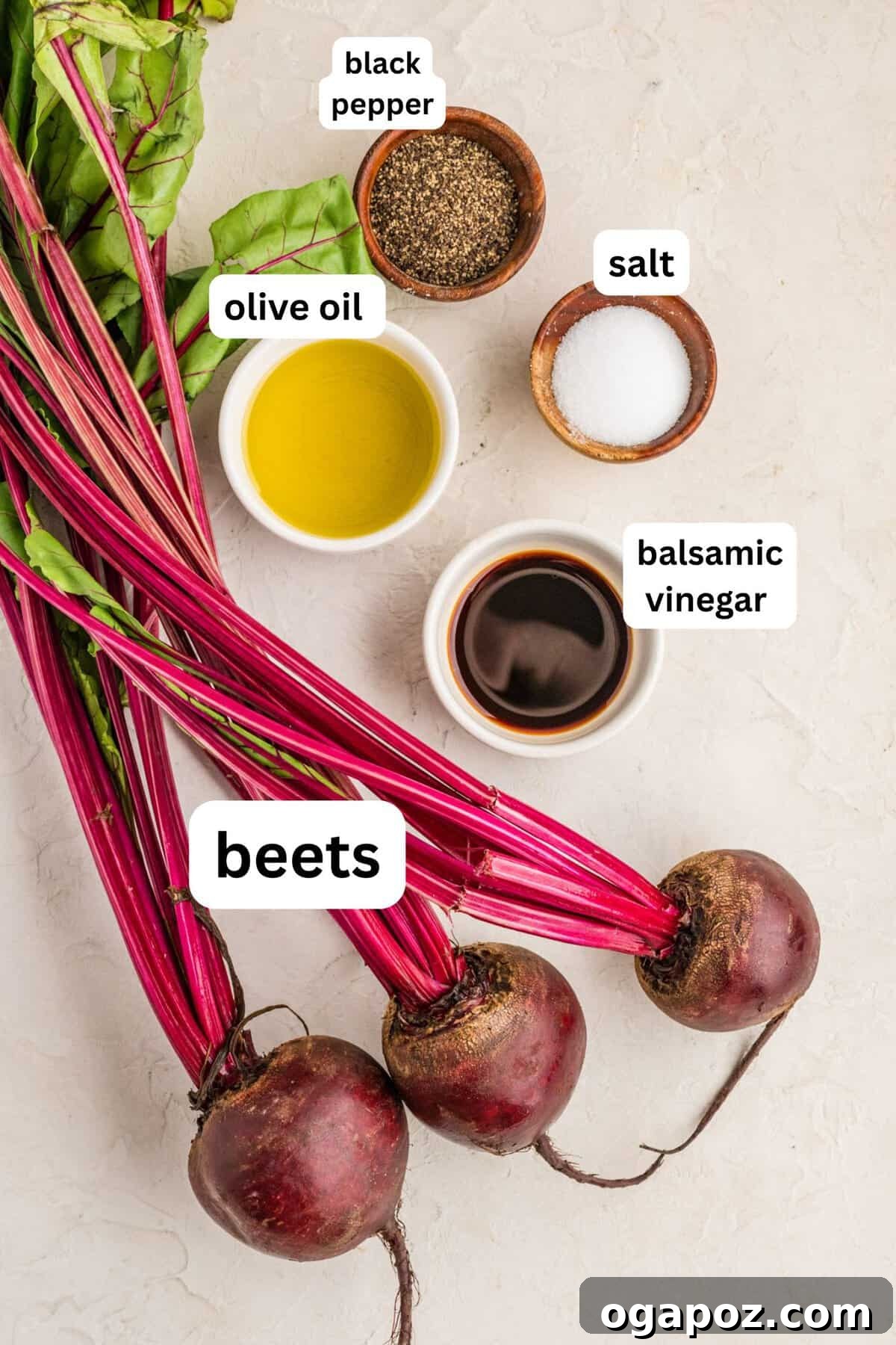 Quick Oven-Roasted Beets in 30 Minutes (No Foil) 5 Roasted Beets recipe ingredients